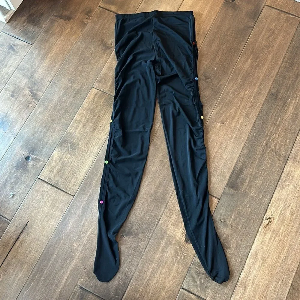 Free People x High Heel Jungle Aphrodite Side Slit Tights Black